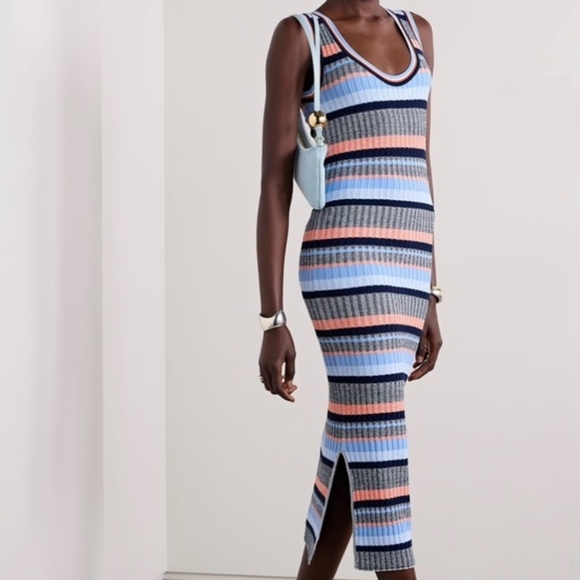Veronica Beard Dresses & Skirts - Veronica Beard Fabiana Knit Multi Stripe  Maxi Tank Dress